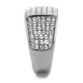 thumbnail image 3 of High polished (no plating) Stainless Steel Ring with Top Grade Crystal in Clear for Women Clear Stone Color Style TK2219 Size 9, 3 of 3