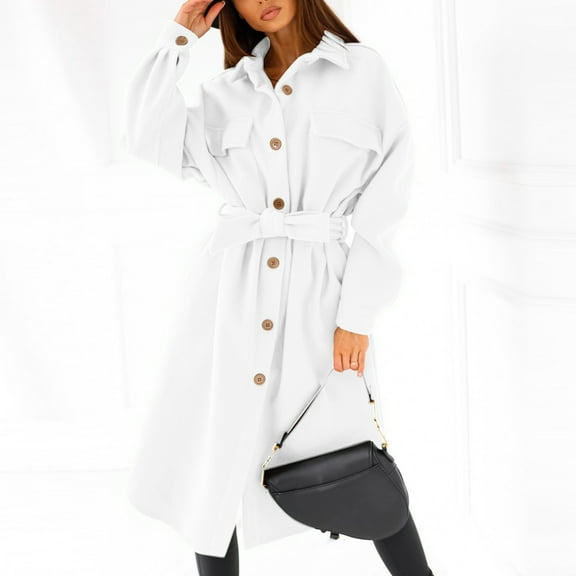 Herrnalise Autumn And Winter Women's Christmas Printed Coat Loose Long Sleeve Cardigan Coat Tops