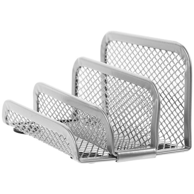 MERRYHAPY Soporte Metálico Para Revistas Y Libros Resistente Para Oficina Y Hogar Color Plateado