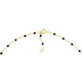 thumbnail image 5 of Gold Plated 15-inch Adjustable Black Enamel Bead Chain Necklace for Women, 5 of 6