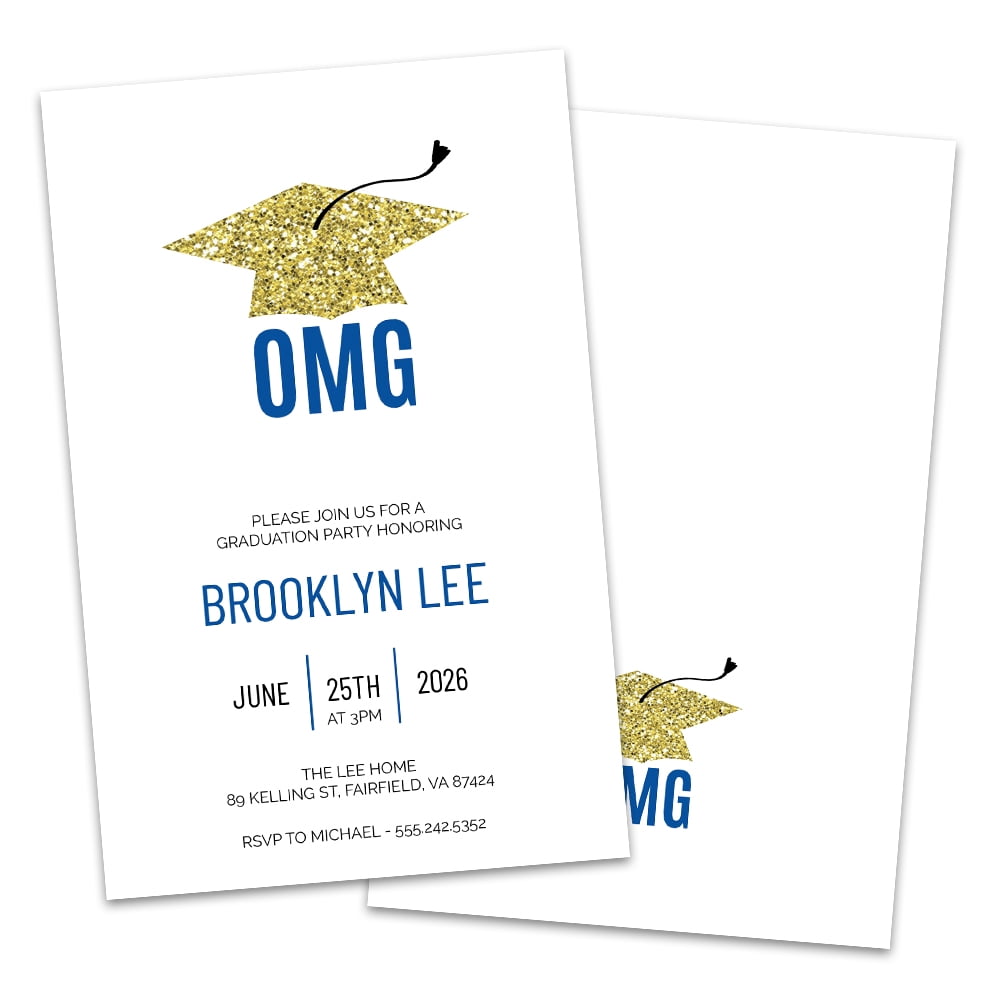 Personalized OMG Graduation Party Invitation