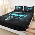 thumbnail image 3 of Castle Fairy Abstract Skull Twin Sheet Sets 3pcs for Teens Adults,Gothic Style Twin Fitted Sheet Microfiber,Gradient Lightning Breathable Flat Sheet,Super Cozy Room Decor, 3 of 7