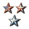 A003-Independence Day Standing Wooden Decorations, Patriotic Wooden Star Blocks, Memorial Pentagram for Memorial Day