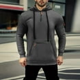 thumbnail image 2 of Hoodie Mens Shirts Hooded Drawstring Adjustable Shirt Men's Loose Long Sleeve Hooded Printed Sweatshirt With Drop Shoulder Sleeves Everyday,Streetwear,Outdoor Sports Clothing Shirts For Men, 2 of 4