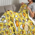 thumbnail image 3 of Gudetama (Huevo Perezoso) anti-pilling, suave, ligera, esponjosa y acogedora de lujo para hogar y cocina – Perfecta para niños y adultos,80X100cm, 3 of 6