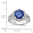 thumbnail image 4 of Solid 925 Sterling Silver Purple Color CZ Cubic Zirconia and White CZ Cubic Zirconia Anniversary Ring Band Size 6, 4 of 6
