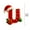U, variant on 2D Acrylic Christmas Tree Letter Pendants for Holiday Decor and Gifting, Double-Sided Printing with Festive Designs, Versatile Ornaments for Tree Door Backpack and Car