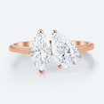 thumbnail image 3 of vylahjewellery Women's Toi Et Moi Moissanite Anniversary Ring Marquise & Pear Cut Diamond Engagement Ring 10K Vermeil Yellow Gold Birthday Gift Ring for Her, 3 of 9