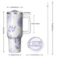 thumbnail image 2 of Floral 40oz Tumbler– Stainless Steel Insulated Tumbler with Handle and Straw, Large Capacity Travel Cup for Hot & Cold Drinks,Thanksgiving,Christmas, Spring,Flower, 2 of 6