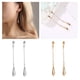 thumbnail image 3 of Pendientes Colgantes de Cadena Lineal Larga Pendientes Colgantes con Borla en Joyería Elegante - Oro dorado Sunnimix Gota en forma de lágrima Pendientes colgantes, 3 of 8