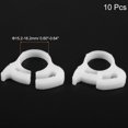 thumbnail image 2 of Uxcell 10 Pack Plastic 15.2-16.2 mm Adjustable Double Snap Grip Hose Clamps, White, 2 of 5
