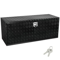 KFFKFF Truck Underbody Toolbox, 60"x24"x24", Aluminum Diamond Plate, Lockable with Keys, Waterproof, Ideal for Truck, Van, Trailer Storage with T-Handle Latch