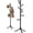 Black, variant on Wooden Coat Rack Freestanding, Adjustable Height Solid Wood Clothes Stand with 8 Ball-End Hooks, Stable Tripod Base, 5.7FT Floor Coat Tree for Entryway Bedroom Office, Black