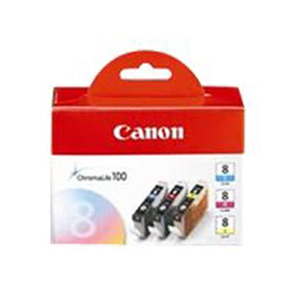 Canon 0621B016 (CLI-8) Inkjet Cartridge ,INKCART,CLI-8 3 PK,C/M/Y