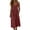 Red, variant on Eawtki Women's V Neck Spaghetti Strap Midi Dress Button Front Tiered Waist With Pockets Loose Fit Casual Summer Dress