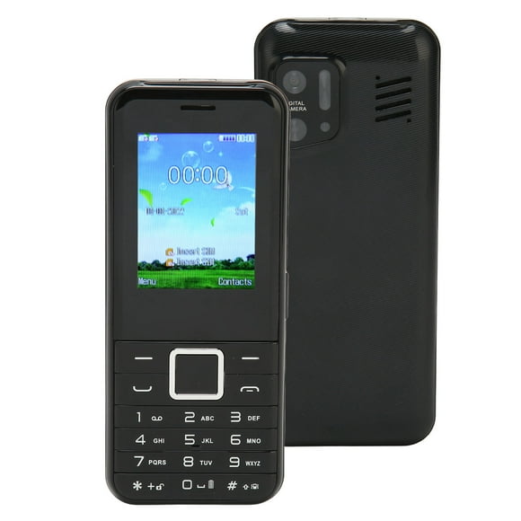S502 2G Déverrouillé Téléphone Portable Multifonctionnel pour Personnes Âgées 2,4 Pouces Écran 3000mAh Double SIM Téléphone 100240v Noir EU Plug
