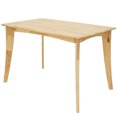 thumbnail image 1 of Sunnydaze Indoor 4-Foot Solid Rubberwood Rectangular Dining Table - Natural, 1 of 1