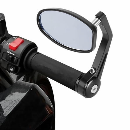 Masteelf 1 Pair Motorbike Aluminum Bar End Side Rearview Mirror Motorbike Rearview Mirror