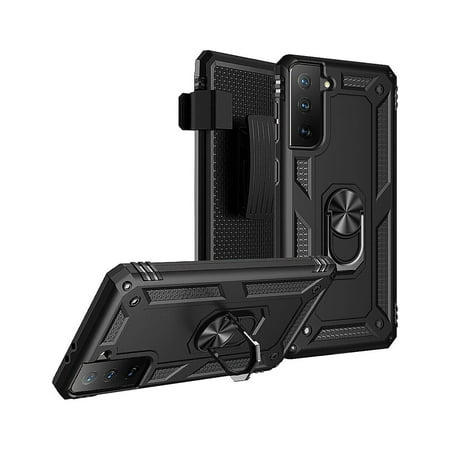 SaharaCase - Military Kickstand Series Case for Samsung Galaxy S21 FE 5G - Black
