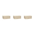 thumbnail image 2 of relayinert Paper Rattan Storage Basket - Durable And Convenient For Anywhere Wide Storage Container High-capacity Makeup Organizer Beige Large 36*26*15 3Set, 2 of 6