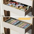 thumbnail image 6 of Tutuviw 2PCS Socks Underwear Drawer Organizer (24 cells)Sock Organizer Cabinet Closet Organizers Collapsible Storage Boxes(Grey), 6 of 8