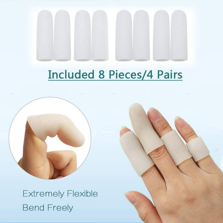  12 Pieces Silicone Gel Finger Protectors, Finger Cots