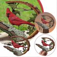 thumbnail image 3 of Bird Stepping on Branch Ornaments Red Cardinal Statue Decorative, 3 of 5