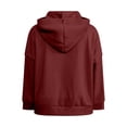 thumbnail image 5 of Antinious Womens Sweatshirts Casual Solid V Neck Button Down Long Sleeve Dress Shirts,Fall Winter Going Out Tops for Women,Sweatshirt for Women,Red,XL, 5 of 5