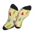 thumbnail image 5 of Sigee Colorful Rabbit for Contrast Design Crew Soft Moisture-Wicking Socks Crew Casual Athletic Stretchy Loose Socks, 5 of 7