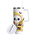 thumbnail image 2 of Stainless Steel Tumbler with Straw and Handle, Double Wall Insulated Tumblers, Halloween-themed Logo, 2 of 9