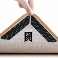 thumbnail image 1 of Pinzas adhesivas para suelos de madera, cinta antideslizante para alfombras que garantiza la prevención de caídas y una fácil instalación para alfombras de área, 24 pegatinas reutilizables para, 1 of 5