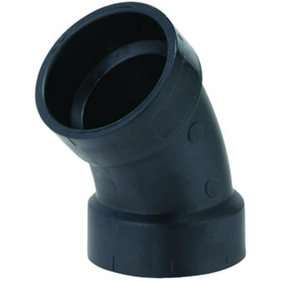 Genova Products 102504 4 in. ABS Drain Waste Vent 45 deg Elbow