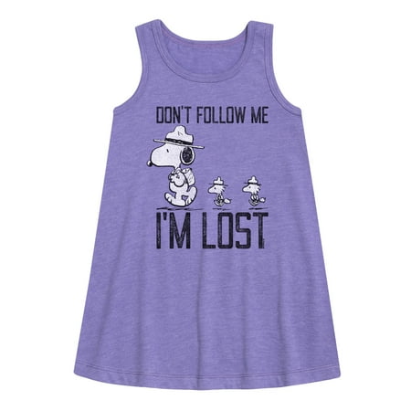 

Peanuts - Don t Follow Me - Toddler and Youth Girls A-line Dress