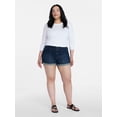 thumbnail image 2 of Time and Tru Women's High Rise Utility Shorts, 3.5" Inseam, Sizes 0-22, 2 of 5