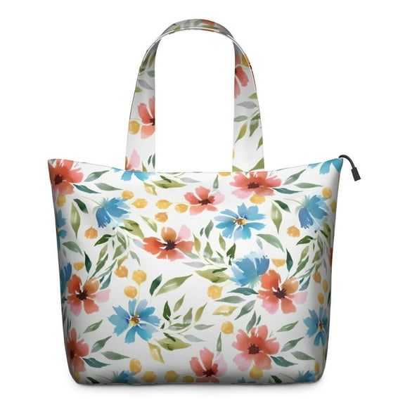 Pioneer Flower Floral Print Pattern Travel Tote Bags for Women Carry On,Large Weekender Bags for Women Travel,Multi Functional Duffle Bag for Work,Shopping,Sports