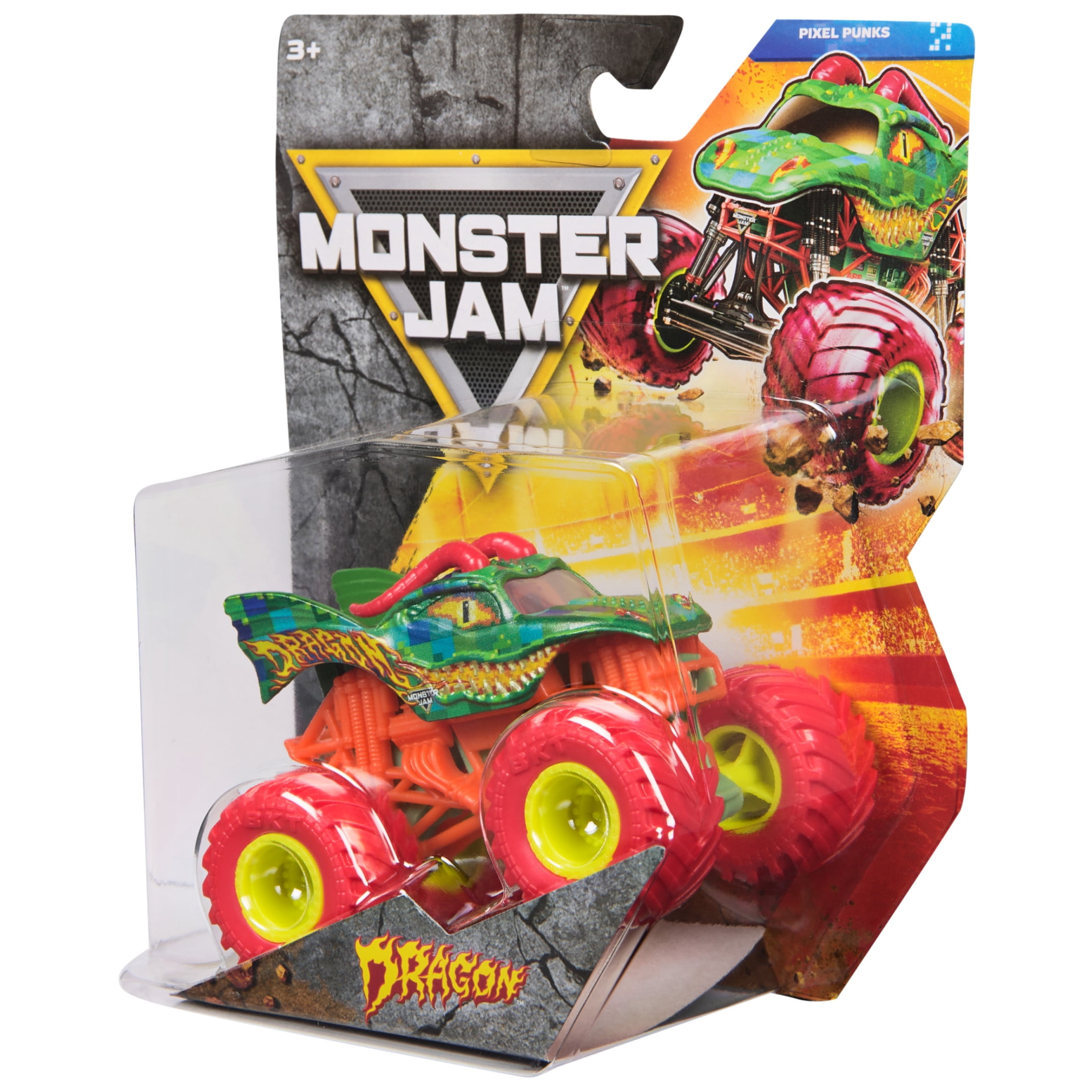 Monster Jam, Official Dragon Monster Truck, Die-Cast Vehicle, 1:64 Scale, Kids Toys for Boys Ages 3 and up