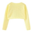 thumbnail image 5 of Ahdbta Toddler Kids Cardigans Sweaters Button Down Crewneck Soft Sweaters Jackets Solid Color Bolero Shrug Long Sleeve Outwears, 5 of 6