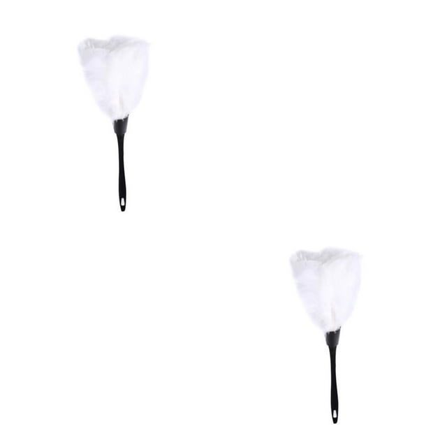 Advancent Plumero de 35cm, cepillo para polvo, cepillos de limpieza antiestáticos, decoraciones, suministros para teclado, dormitorio, baño, cocina, Blanco 35x15cm 2piezas Advancent CBP021000