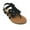 Black, variant on Victoria K Women's Gladiator Style Multi Loops With Double Crossover Sandals