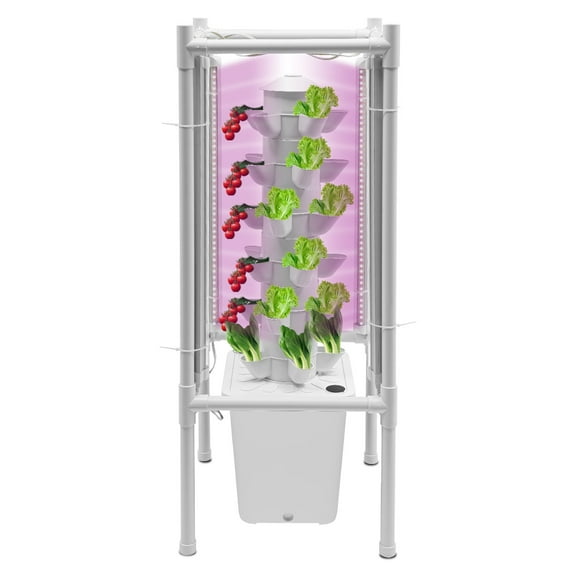 TFCFL 30-Pot Vertical Tower Hydroponic Growing System Soilless Cultivation Planter Germination Kit