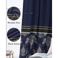 thumbnail image 6 of Boho Navy Blue Flower Blackout Curtains 54 Inch Length 2 Panels Set for Living Room Bedroom, Abstract Bohemia Pesley Floral Room Darkening Window Curtains Thermal Insulated Black Out Curtain 52"x54", 6 of 8