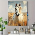 thumbnail image 4 of Qisvanset Framed Canvas Wall Art, 12x16 Inch Wild Horse Western Ranch Landscape Painting, 4 of 8