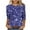 #207-Blue, variant on Sequin Top for Women, Sparkling Three-Quarter Sleeve Pullover with Crew Neck, Casual Glam Shirt