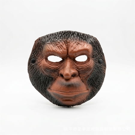 Half Face Monkey Mask,Realistic Gorilla Mask,Funny Animal Headgear Costume for Halloween Christmas Role-Play Party