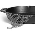 thumbnail image 4 of Cast Iron Cleaner, Household Scouring Pads Stainless Steel Chainmail Scrubber, 4 of 4