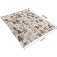 thumbnail image 4 of Beige Christmas Forest Animal Pattern Blanket,Comfortable Soft Flannel Throw Blanket,All Season,Warm Lightweight Blankets for Sofa Bed Couch Living Room Chair,60"x80", 4 of 4