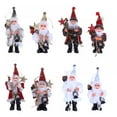 thumbnail image 1 of Luxury Santa Claus Figurines, Christmas Tradition Standing Santa Claus Doll Statue with Glasses, Santa with Mistletoe Bag, Figurine for Home Office Decoration, 1 of 11