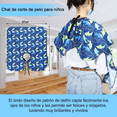 thumbnail image 5 of Capa Barberia Barbero Estilista Cubridor Cabello Corte 5 Pcs, NEGRO/AZUL, 5 of 5
