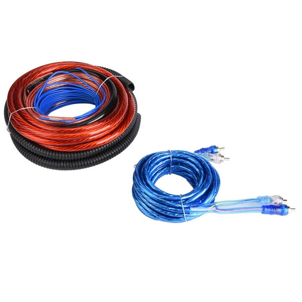 Kit de instalación de amplificador de potencia para automóvil, cable de instalación de altavoz de audio para automóvil calibre 4 de 2800 W, cable de subwoofer de audio para automóvil optimizado para