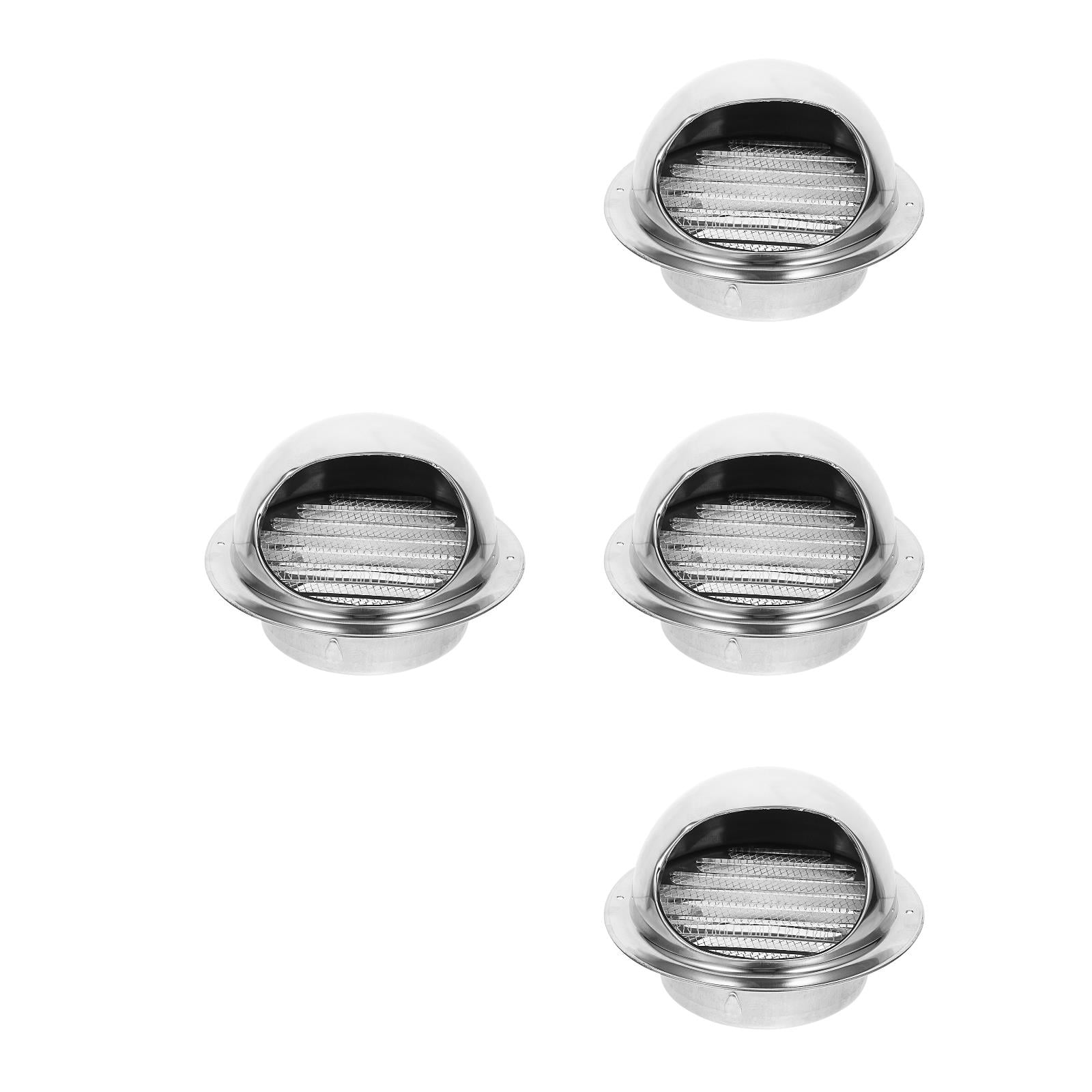OUNONA 4pcs Stainless Steel Dryer Vent Cap Stainless Steel Dryer Vent Cover Round Ventilation Hood Stainless Steel Ventilation Vent Round Vent Outlet Cover